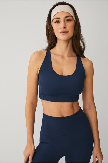 Ellos STUDIO   Sports BH Bra Cross Strap Back Core   Blå