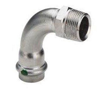 Viega Sanpress inox adapter elbow 90° 15 mm x 12