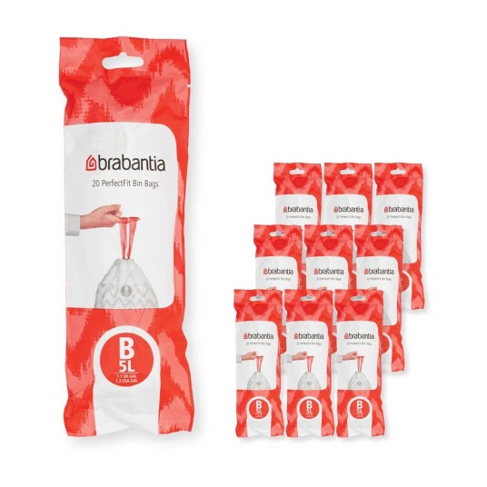 Brabantia PerfectFit avfallspose 200 poser Modell B, 5 L Brabantia PerfectFit avfallspose 200 poser Modell B, 5 L