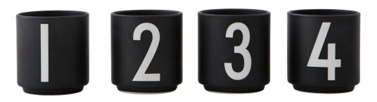 Design Letters espressokopper 4-stk. svart Black