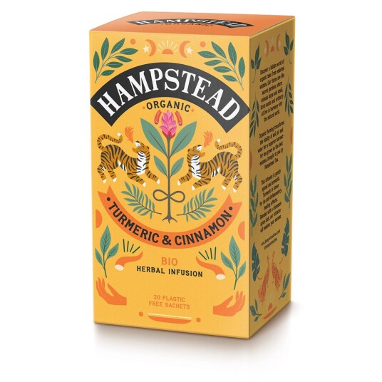 Hampstead Tea økologisk gurkemeie & kanel te 20 poser Hampstead Tea økologisk gurkemeie & kanel te 20 poser