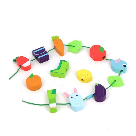 Vilac - Large Beads Set - Vegetable Garden - 1517S Vilac - Large Beads Set - Vegetable Garden - 1517S