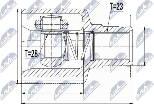 Nty Drivknute drivaksel NTY NPW RE 055