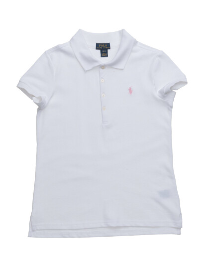Ralph Lauren Kids Stretch Mesh Polo Shirt White 142-153