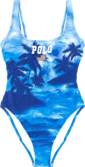 Polo Ralph Lauren Dame Svømmetøy Blå M,