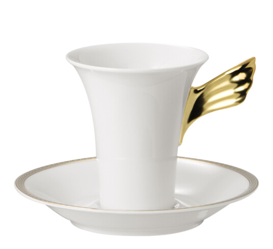 Versace Meandre d`Or kaffekopp med skål 18 cl