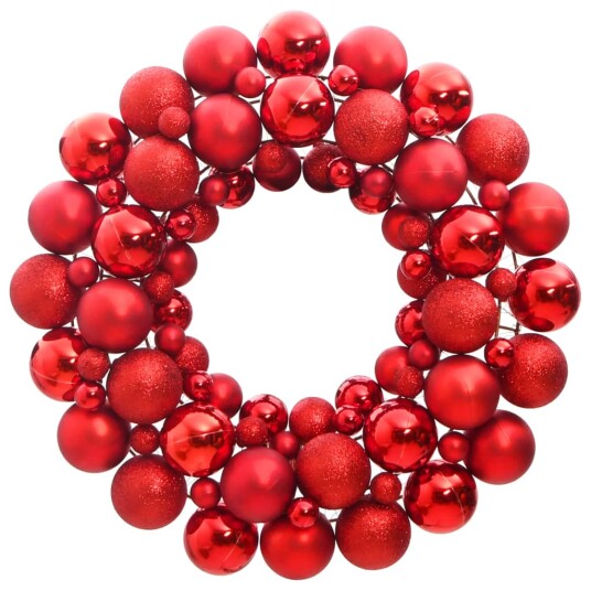 vidaXL Julekrans rød 45 cm polystyren