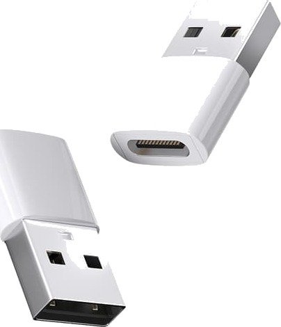 2-pakning USB C til A-adapter (ABS-plast) for hurtiglading og dataoverføring