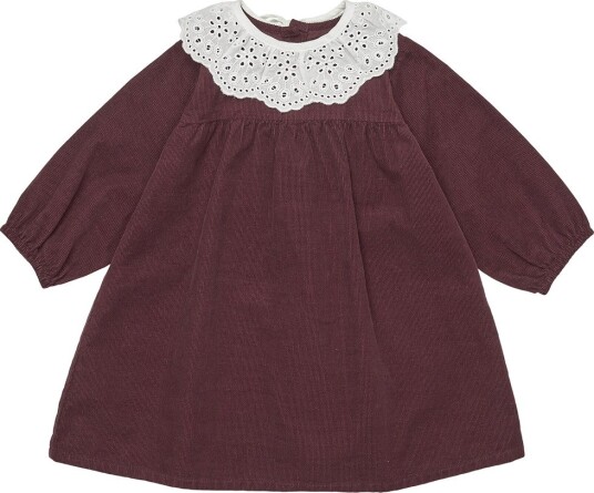 Lalaby Kjole   Fløyel   Annabella Baby   Ruby   Lalaby   1½ år (86)   Kjole Bordeaux Hvit