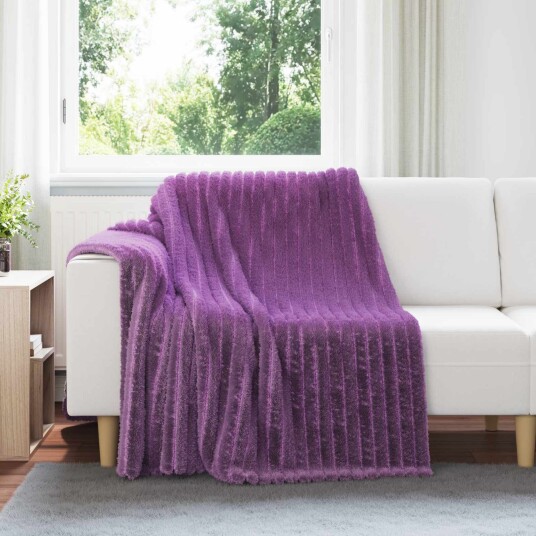 vidaXL Kastepledd 6 pcs Lilla 200 x 150 cm Fleece