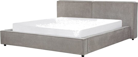 Seng med lamellbunn Linards Grå/polyester Grå/Polyester 180x200 cm