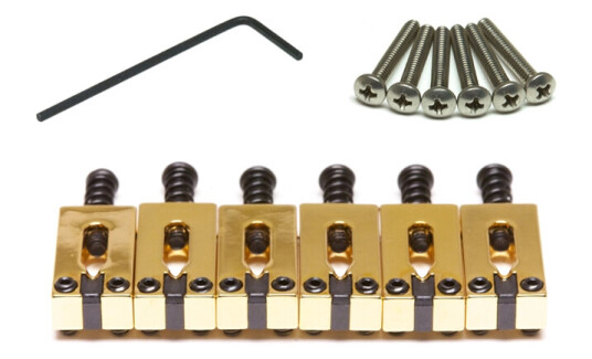 Graph Tech String Saver Pg-8000-0g S&t; Style Saddles,Brushedsteel,6-Str-Gld