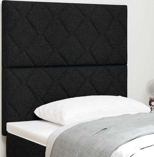 LED hodegavl diamantblokkmønster svart 90 cm stoff LED hodegavl diamantblokkmønster svart 90 cm stoff