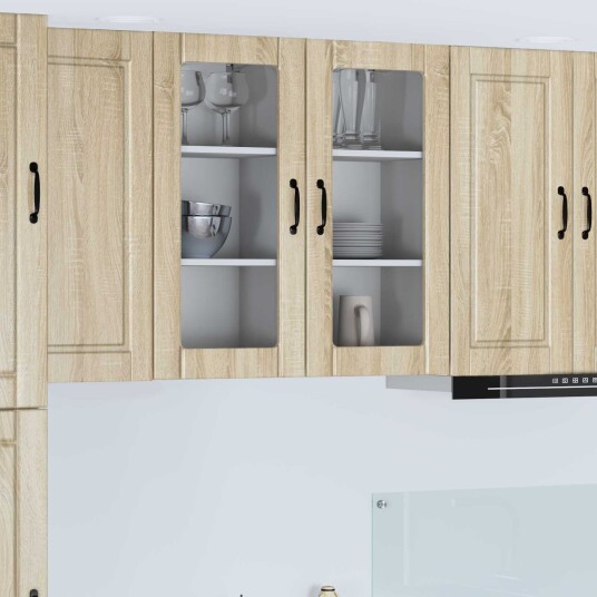 vidaXL Vegghylle PORTO Sonoma eik 40 x 31 x 80 cm Konstruert tre