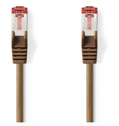 Nedis CAT6 Nettverkskabel | RJ45 Han | RJ45 Han | S/FTP | 7.50 m | Rund | LSZH | Brun | Plastpose
