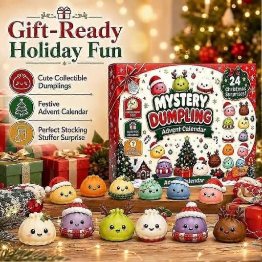 Jule dumpling adventskalender 2026   24 dager med dumpling overraskelser nedtellingskalender til jul festlig stressavlastende gavesett for barn