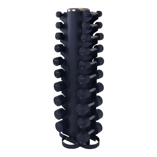 Lifemaxx Fast Håndvektssett inkl. stativ 1-10 kg. Gummierte håndvekter av høy kvalitet. Brukervennlig design. Multifunksjonell bruk.