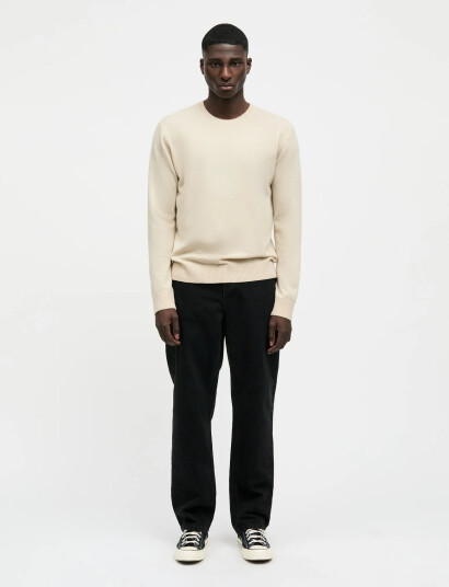 Mads Nørgaard Super Wool Karsten Knit - Cream - XXL Mads Nørgaard Super Wool Karsten Knit - Cream - XXL