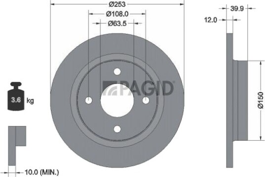 PAGID 55928NC Bremseskive PAGID 55928NC Bremseskive