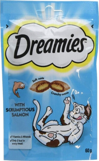 Dreamies Laks Kattemat 60 g - Belønningsgodbiter til Katt