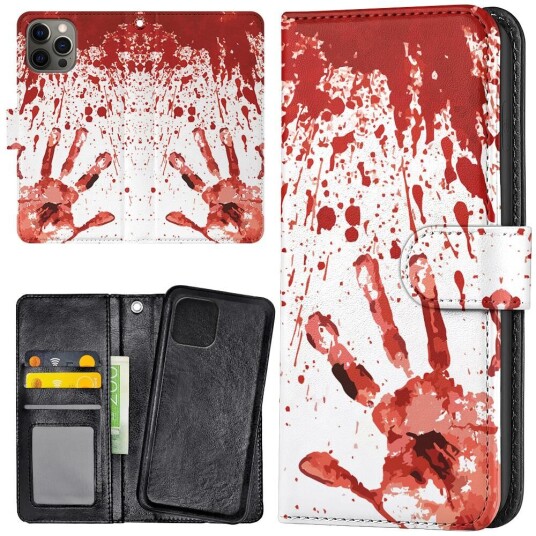 Generic Iphone 13 Pro Max - Lommebok Deksel Blodsprut