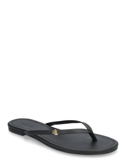 Lauren Ralph Lauren Raquel Leather Flip Flop Black 41