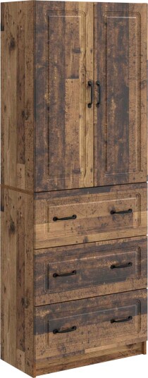 vidaXL Skapsett 2 pcs Gammelt tre 66 x 34,5 x 87 cm Konstruert tre