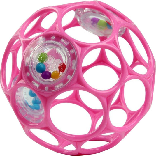 Oball Oball motorikkball og rangle 10 cm Rosa Oball Oball motorikkball og rangle 10 cm Rosa