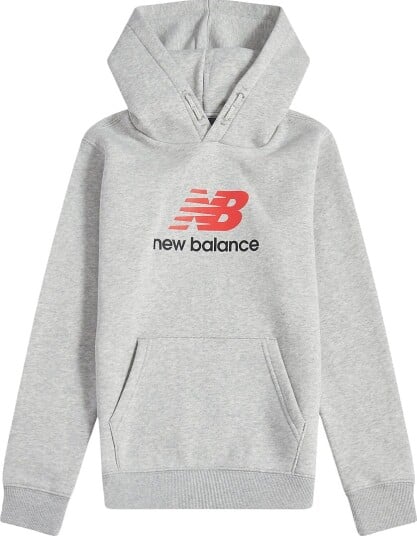 New Balance Hettegenser Stablet Logo Atletisk Grey Heather New Balance 15 16 år 170 176 Hettegenser Grå