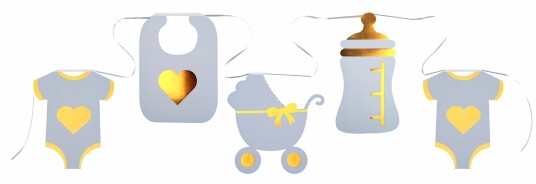 Santex Girlander Baby Shower Blå