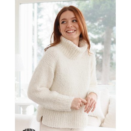 Snow Kiss by DROPS Design Genser Strikkeoppskrift str XS XXL