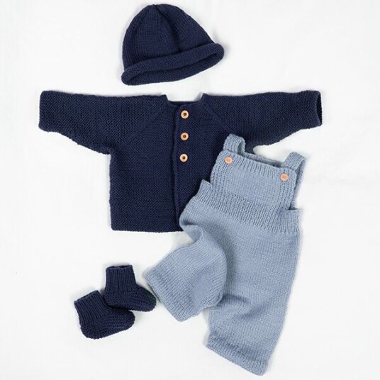 Bluum Strikkesett Babysett Rille G1 garnpakke i  Pure Eco Baby Wool