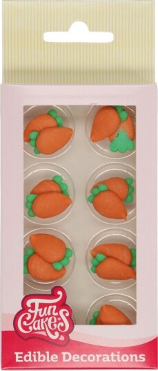 Funcakes Spiselig Kakepynt Gulrot Pk/16 Funcakes Spiselig Kakepynt Gulrot Pk/16