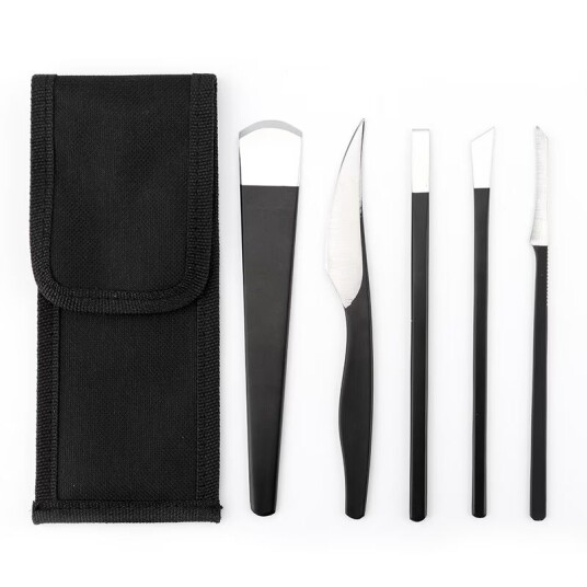 Pedikyr kniv sett 5-pakning Sort Pedikyr kniv sett 5-pakning Sort