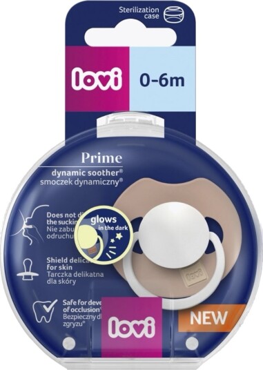 Lovi Prime Silicone Dynamic Soother 0-6m Blush Glow Rosa One Size