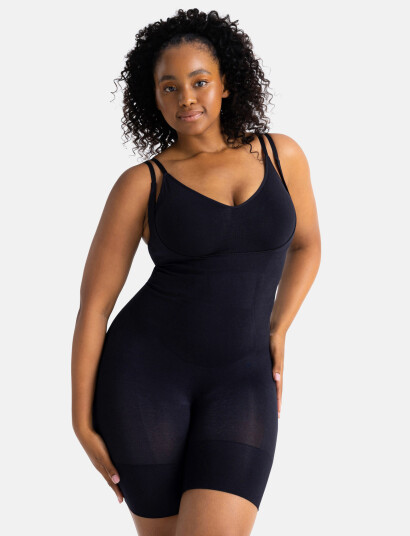 Dorina Absolute Sculpt Open Bust Rompers - Black - XL