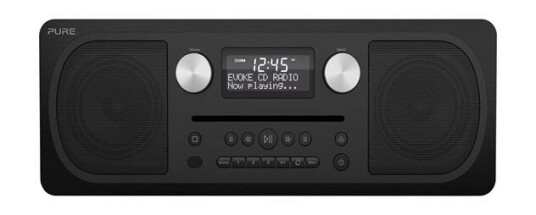PURE Evoke C-D6 DAB+ Radio med CD og Bluetooth - Svart PURE Evoke C-D6 DAB+ Radio med CD og Bluetooth - Svart