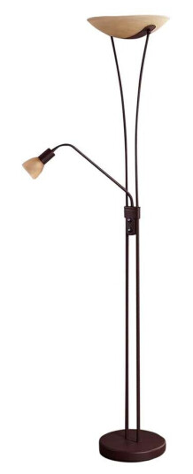 Lindby Felicia uplight med leselampe, rust