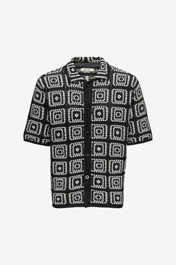Only & Sons Kardigan Onsbart Rlx 5 SS Shirt Knit Svart Only & Sons Kardigan Onsbart Rlx 5 SS Shirt Knit Svart