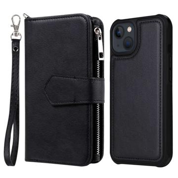 KT Multifunctional Series iPhone 14 Lommebok-deksel Svart