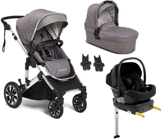 Beemoo Maxi 4 Duovogn Inkl. Beemoo Route Babybilstol & Base Grey Silver/Black Stone Beemoo Maxi 4 Duovogn Inkl. Beemoo Route Babybilstol & Base Grey Silver/Black Stone