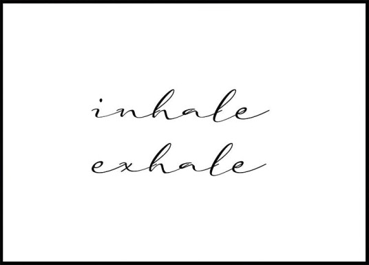 Breathe Easy: Inhale Exhale Minimalist Art Plakat Plakat / 100x150cm