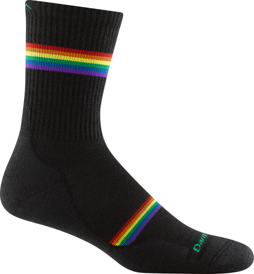 Darn Tough Men's Prism Micro Crew Lightweight Running Sock with Cushion Black M 41 42.5 Darn Tough Men's Prism Micro Crew Lightweight Running Sock with Cushion Black M 41 42.5