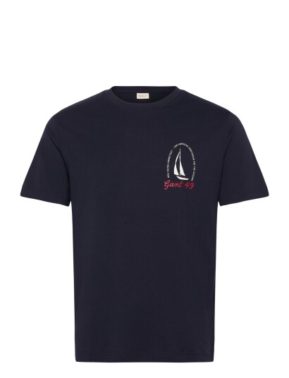GANT Graphic Ss Tshirt Navy M GANT Graphic Ss Tshirt Navy M