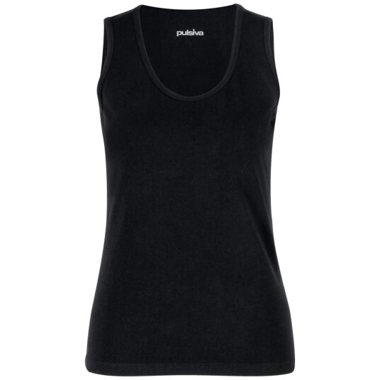PULSIVA Dameskjorte Double Tanktop 2-pakk Svart 2XL Kokkeklær PULSIVA Dameskjorte Double Tanktop 2-pakk Svart 2XL Kokkeklær
