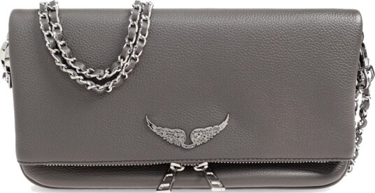 Zadig & Voltaire Rock Grained Leather - Grey - ONE SIZE Zadig & Voltaire Rock Grained Leather - Grey - ONE SIZE