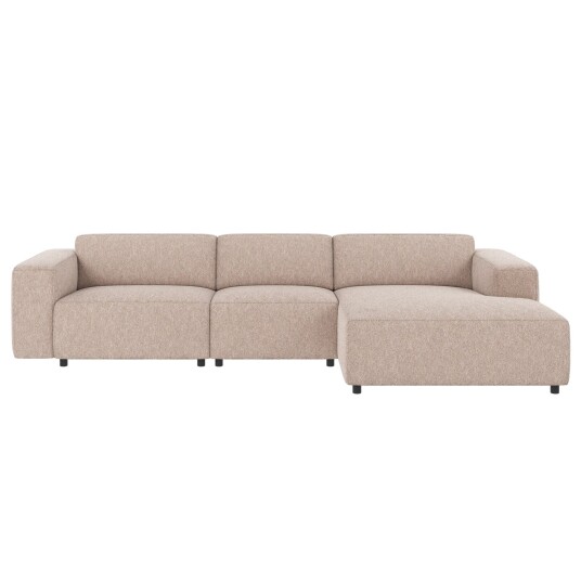 Rowico Home Willard Sofa 4-pers. m. chaiselong, Høyre, Lys beige stoff   Unoliving
