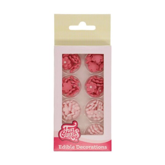 Spiselig Kakepynt Små Rosa Blomster Pk/64 