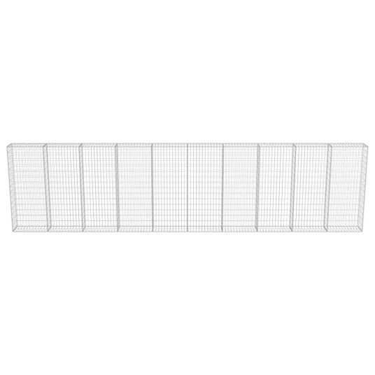  Gabion med topp- og bunndekke galvanisert stål 600x30x150 cm
