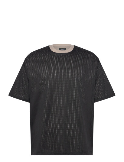 7 DAYS Active Mesh Cotton Tee - Black - S